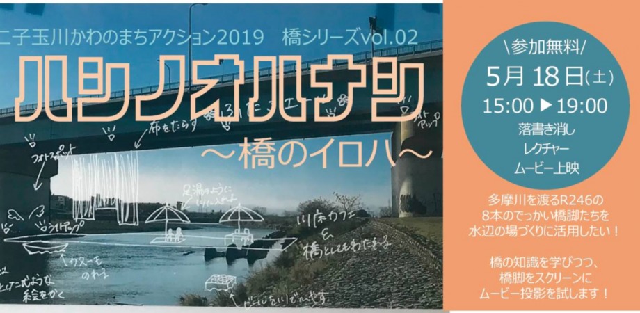 5/18:泉山登壇！二子玉川かわのまちアクション2019 ハシノオハナシ～橋のイロハ～